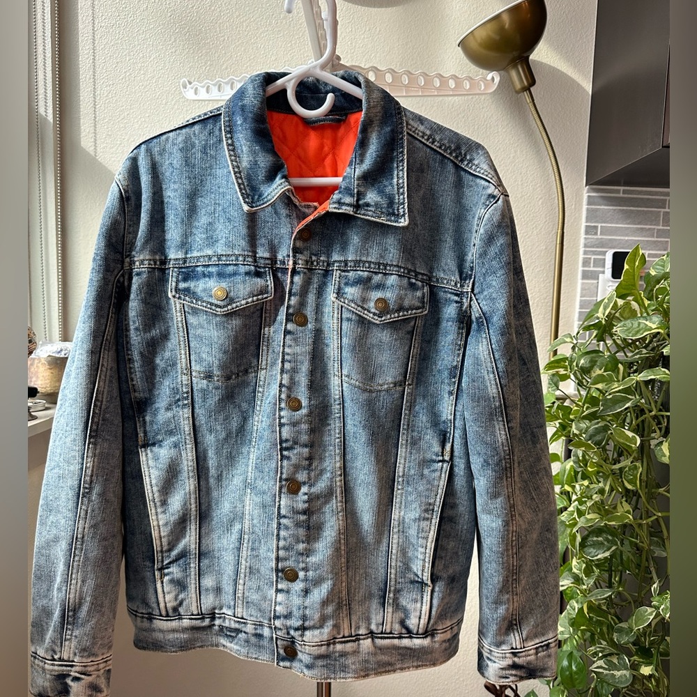 Guess reversible lined denim jacket